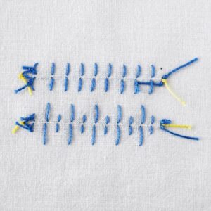 Barb stitch back side