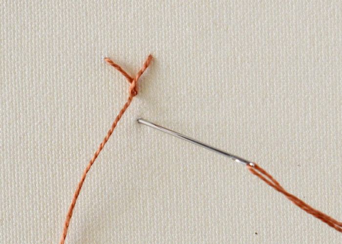 Twisted Fly Stitch Schritt 4
