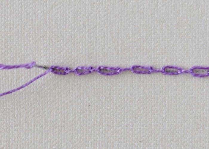 Kabelkettenstich Schritt 5