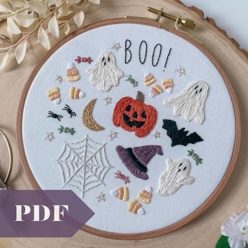 Buon Halloween - di BotanicalStitching su Etsy