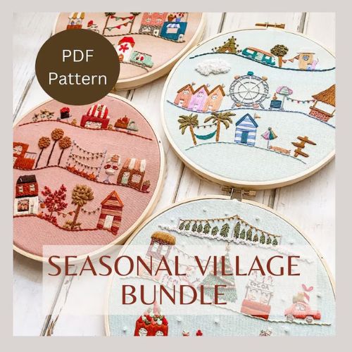 Pacchetto di modelli PDF del villaggio stagionale su Etsy