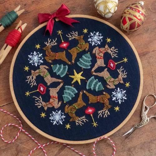 Weihnachten Kaleidoskop Hand Stickmuster auf Etsy