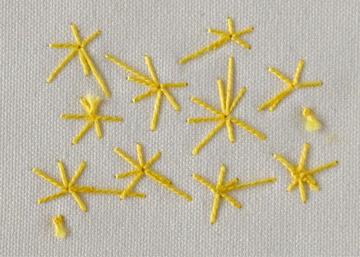 Ösen-Sternstich Rückseite