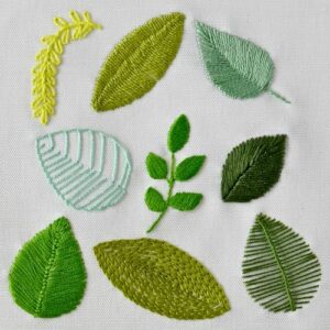 9 modi per ricamare le foglie: Tutorial passo dopo passo