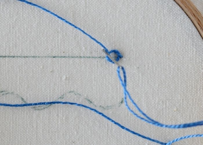 Knotted Chain Stitch Step-by-step instructions