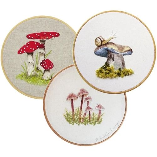 Fungi embroidery pattern by HelloHoop on Etsy