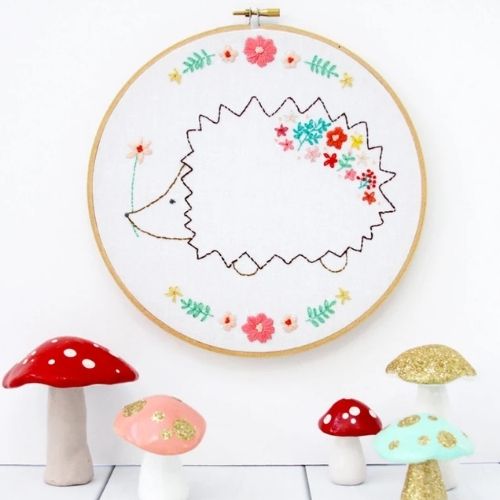 Harriet the Floral Hedgie embroidery PDF pattern by FlamingoToes on Etsy
